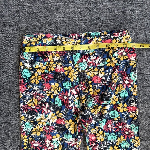LuLaRoe Womens One Size Floral Print‎ Leggings Vibrant Wildflowers Blue Stretch - Picture 7 of 7